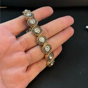 Gold and Silver Button Bracelet